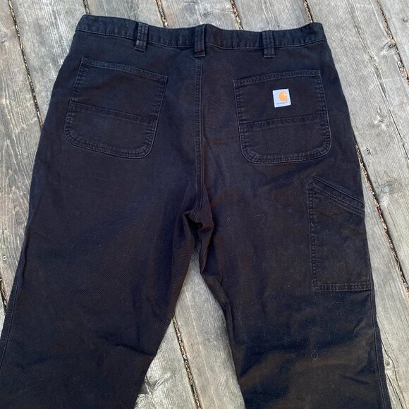 Carhartt MultiPocket Cargo Pants Size 40 Black Relaxed Fit - Picture 1 of 4